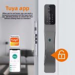 For Real Time Video Intercom Security Face Recognition Fingerprint Digital Door Wood Door Tuya Smart Lock with WiFi/Grey - Image 6