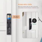 High Security Tuya Wi-Fi Electronic Door Lock with 3D Face Recognition for Outdoor Use, Suitable for Home Hotel Apartment Villa gray bronze - Image 3