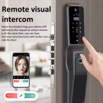 High Security Tuya Wi-Fi Electronic Door Lock with 3D Face Recognition for Outdoor Use, Suitable for Home Hotel Apartment Villa gray bronze - Image 6