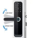 Tuya High Security Anti Theft Smart Lock with Camera Home Office Door with Display Screen Electronic Fingerprint Face intelligent lock - Image 2