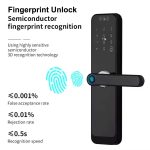 Tuya High Security Anti Theft Smart Lock with Camera Home Office Door with Display Screen Electronic Fingerprint Face intelligent lock - Image 3