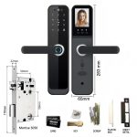 Tuya High Security Anti Theft Smart Lock with Camera Home Office Door with Display Screen Electronic Fingerprint Face intelligent lock - Image 4