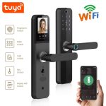 2026Factory Price Tuya Smart WiFi Fingerprint Door Lock with Cats Eye Camera + Screen HR06P - Image 2