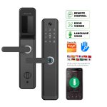 H12-PBest Selling Security Keyless NFC Password Hotel Electronic Cat Eye Screen Fingerprint Locks Smart Door Locks