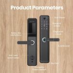 H12-PBest Selling Security Keyless NFC Password Hotel Electronic Cat Eye Screen Fingerprint Locks Smart Door Locks - Image 2