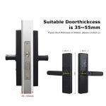 Enrique Tuya WiFi Biometric Electronic Sliding Aluminum Alloy Smart Lock with APP Fingerprint Password Card & Key Unlock - Image 6