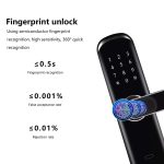 Fingerprint/key/IC Card/Password/Remote Unlock Smart Door Lock Hotel Multiple Lock Bodies Smart Home Door Lock - Image 6
