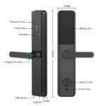 Eseye Tuya Zigbee WiFi Fingerprint Digital Password Apartment Home Room Lock App Smart Wooden Door Lock Remote Unlock Waterproof - Image 6