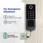 Waterproof Electronic Fingerprint Password Intelligent Lock for Steel Door Support Tuya TTLock App - Image 2
