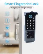Waterproof Electronic Fingerprint Password Intelligent Lock for Steel Door Support Tuya TTLock App - Image 3