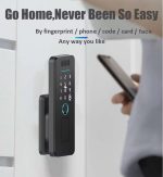 IP65 Security Tuya Bluetooth Wifi Face Recognition Fingerprint Smart Door Lock Password Card Digital Door Lock - Image 3