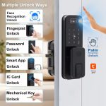 Fingerprint Lock 3D Face Recognition Tuya WiFI App Waterproof Outdoor Gate Passcode Rfid Card Keyless Electronic Smart Door Lock - Image 3