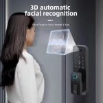 Fingerprint Lock 3D Face Recognition Tuya WiFI App Waterproof Outdoor Gate Passcode Rfid Card Keyless Electronic Smart Door Lock - Image 4