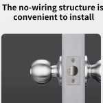 Cost Effective TUYA APP Smart Home System Keyless Fingerprint Smart Lock Round Door Knob for Wood Door Aluminum Alloy - Image 4