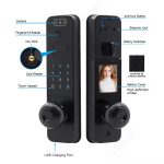 US Standard Manufacturer's Hot Selling Double Tongue Aluminum Alloy Security Integrated Smart Lock Easy Operation for Wood Door