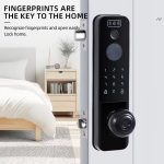 US Standard Manufacturer's Hot Selling Double Tongue Aluminum Alloy Security Integrated Smart Lock Easy Operation for Wood Door - Image 3