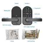 America Airbnb Home Fingerprint Password Card Door Lock Electronic Matter APP Office Wooden Door Smart Lock - Image 5